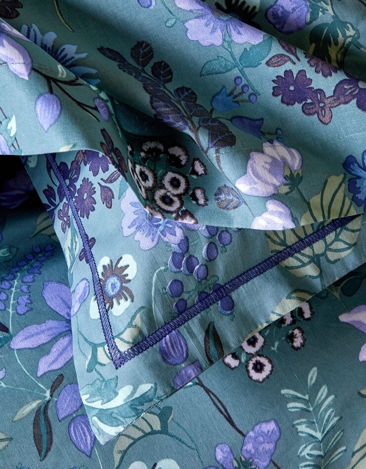 Bedlinnen Kelly in katoen met bloemenprint (groen)