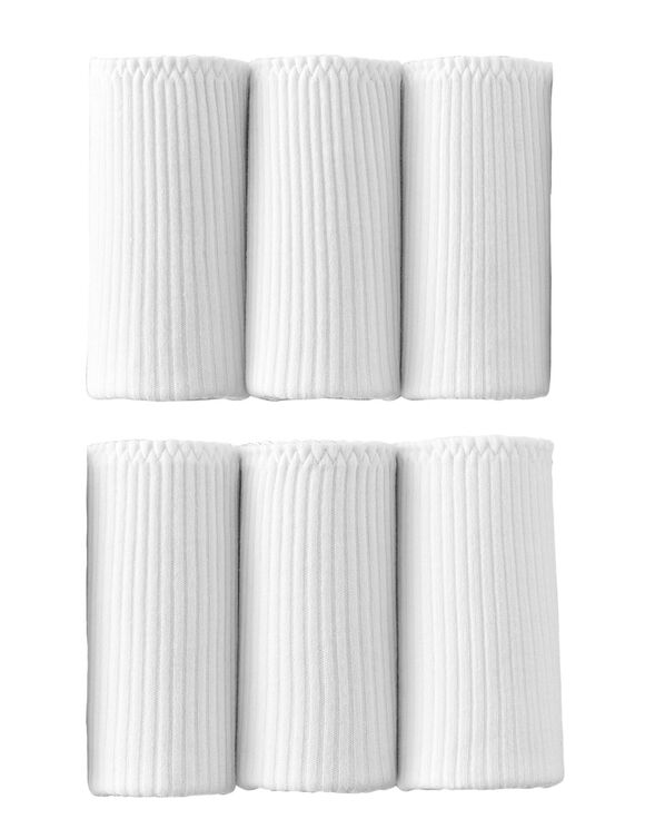 Culotte maxi c&ocirc;tes plates - lot de 6 (blanc)