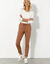 Joggpant in molton met elastische taille (karamel)