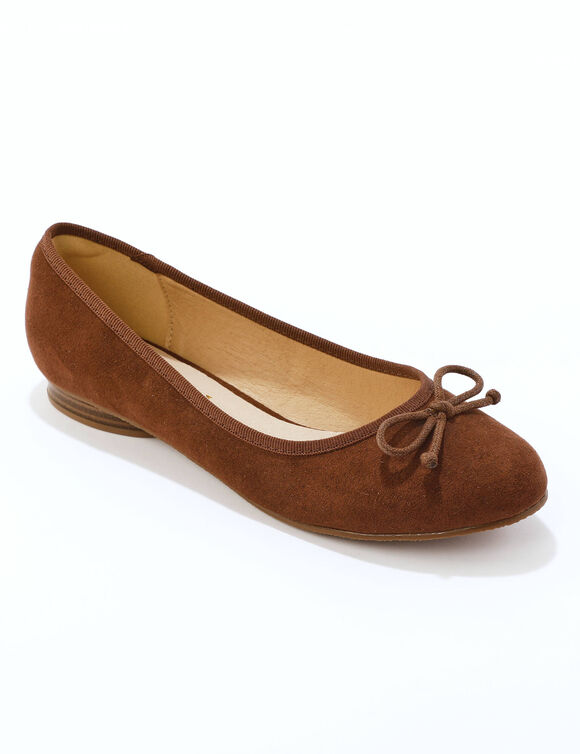Ballerines plates microfibre (chocolat)
