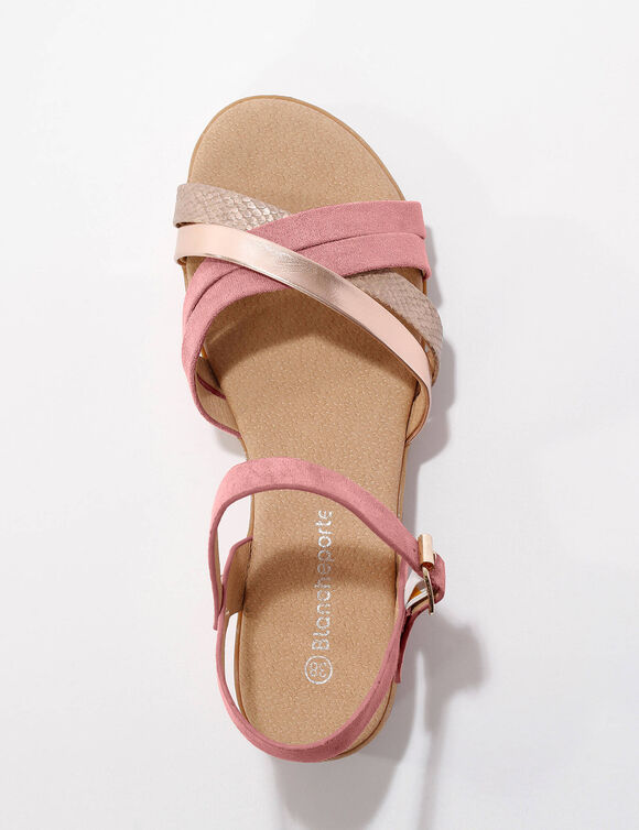 Sandales multibrides  (beige / rose)