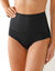 Gaine affinante maille satin&eacute;e et tulle jacquard - maintien intense (noir)