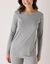T-shirt thermique col rond - manches longues (gris chin&eacute;)