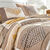 Linge de lit Lovely en coton imprimé coeurs (beige / caramel)