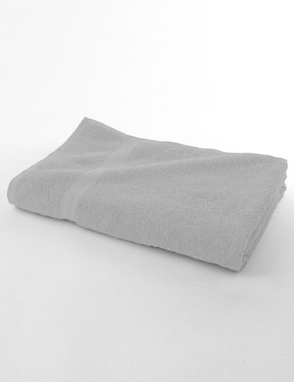 Collection serviettes de bain unies 420 g/m2 confort moelleux (gris)