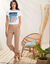 Rechte 7/8-broek met stretch (hazelnootbruin)