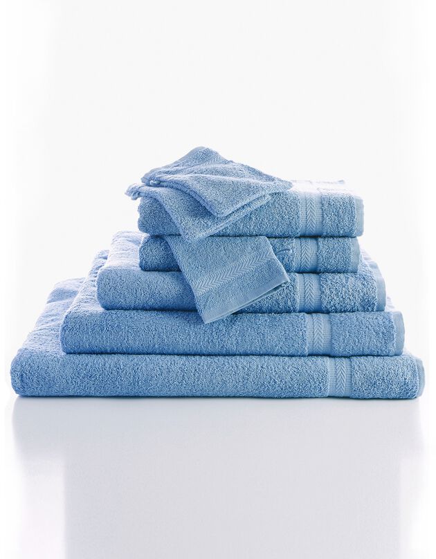 Effen badstof 420 g/m2 met zacht comfort (jeansblauw)