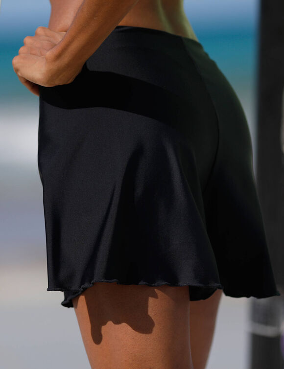 Short-jupette de bain boxer intégré Solaro (noir)