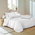 Linge de lit uni coton  (blanc)