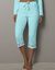 3/4-broek met landelijke print onderaan - katoenjersey (aqua)