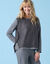 Pull Spécial Petites sans manches, côte perlée toucher doux (anthracite chiné)