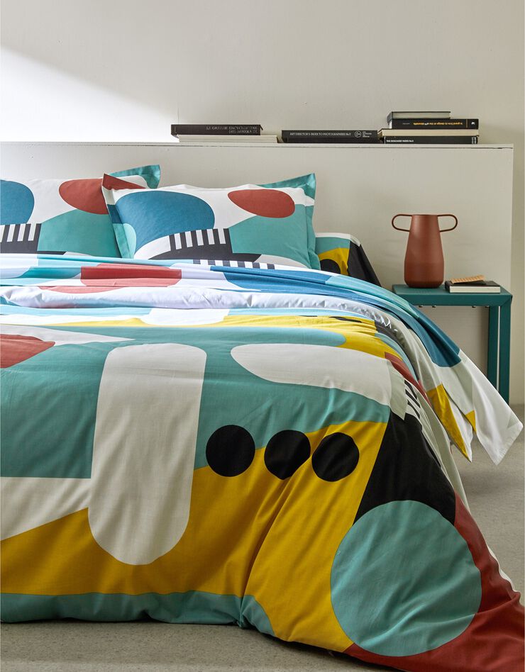 Linge de lit Block en coton  (blanc)