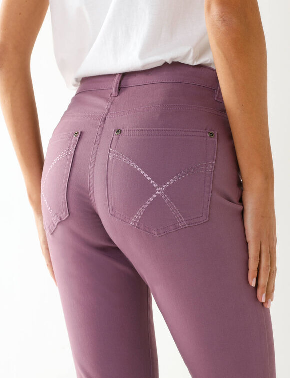 Pantalon sculptant, 5 poches (violine)