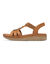 Sandalen met sleehak (karamel)