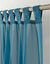 Effen paneelgordijn met bevestigingslussen (eendenblauw)