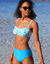 Bas de maillot de bain taille haute uni Solaro (turquoise)
