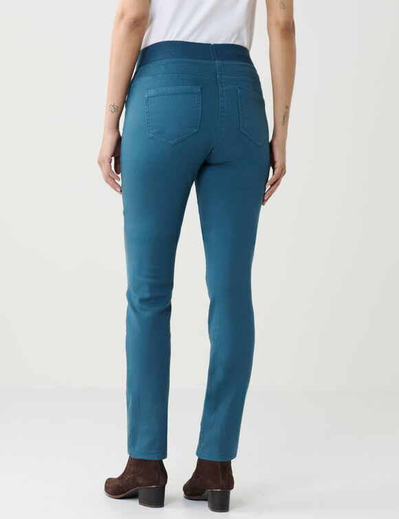 Jegging petite stature - taille &eacute;lastiqu&eacute;e ultra confort (bleu canard)