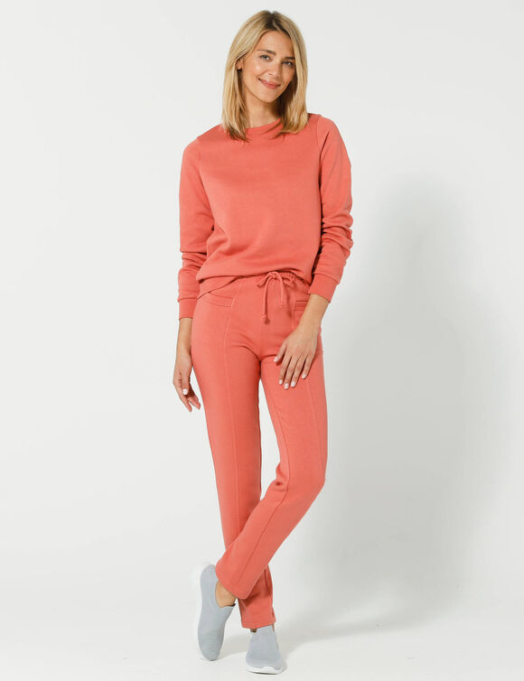 Sweat molleton uni (rose thé)