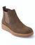 Boots semelle compens&eacute;e, &eacute;lastiqu&eacute;s c&ocirc;t&eacute;s (taupe)