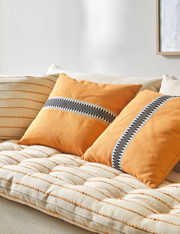 Coussin galon fantaisie (miel)