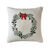 Coussin coton bouclette, broderies No&euml;l (&eacute;cru / rouge / vert)