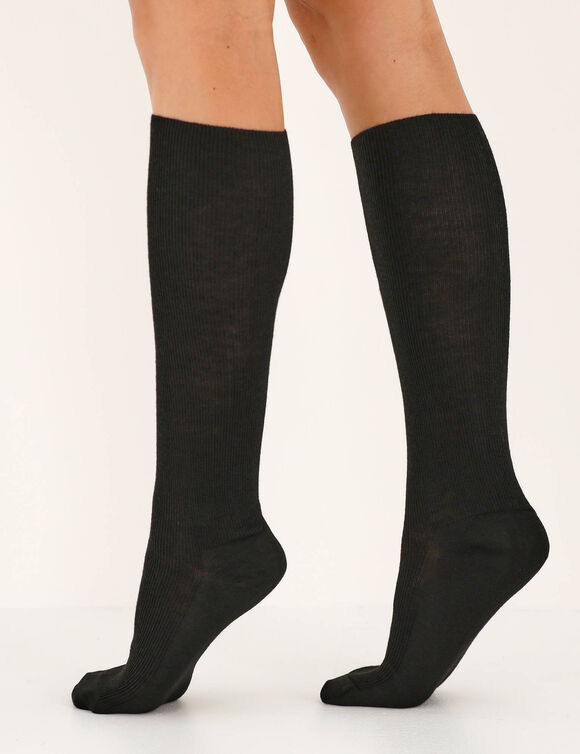 Mi-bas jambes sensibles - lot de 2 paires (noir)