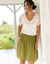 T-shirt met korte mouwen en macramé (wit)