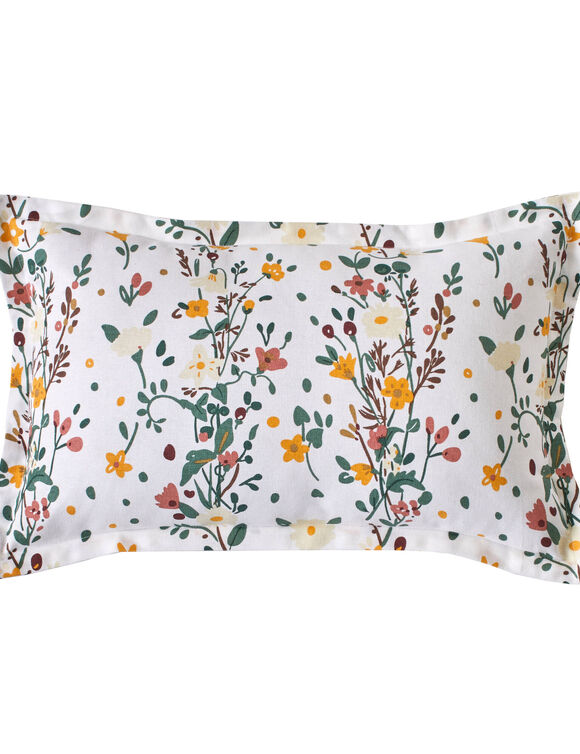 Coussin fleuri C&eacute;leste (blanc / multicolore)
