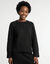 Pull trap&egrave;ze &agrave; coutures apparentes, manches larges raglan (noir)