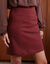 Jupe courte trap&egrave;ze, twill (bordeaux)