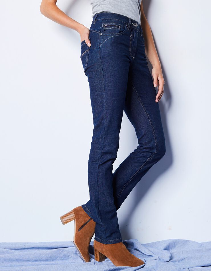 Rechte jeans met push-up effect, eco-verantwoord - raw, raw Rechte jeans met push-up effect, eco-verantwoord - raw, raw, hi-res image number 4