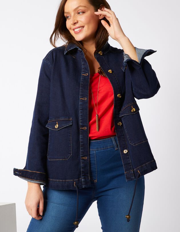 Veste boutonnée en denim stone (stone)