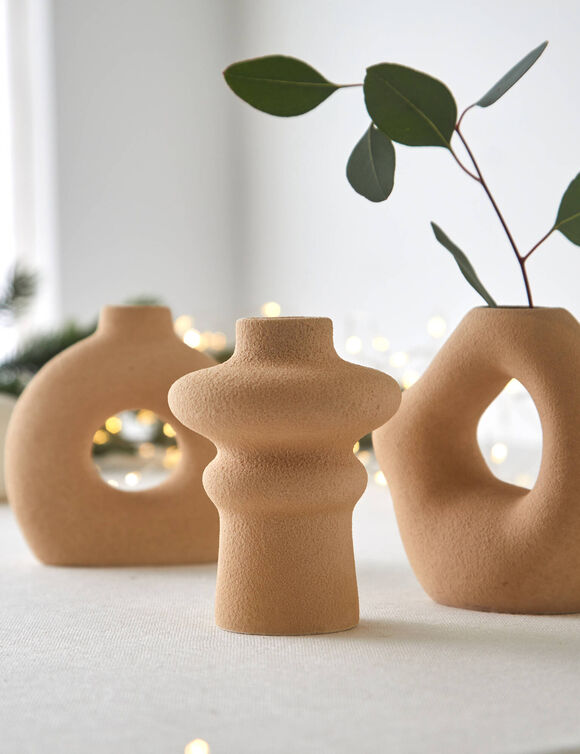 Soliflore style minéral texturé - lot de 3 (sable)