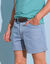 Jeansshort, elastisch opzij (bleached)