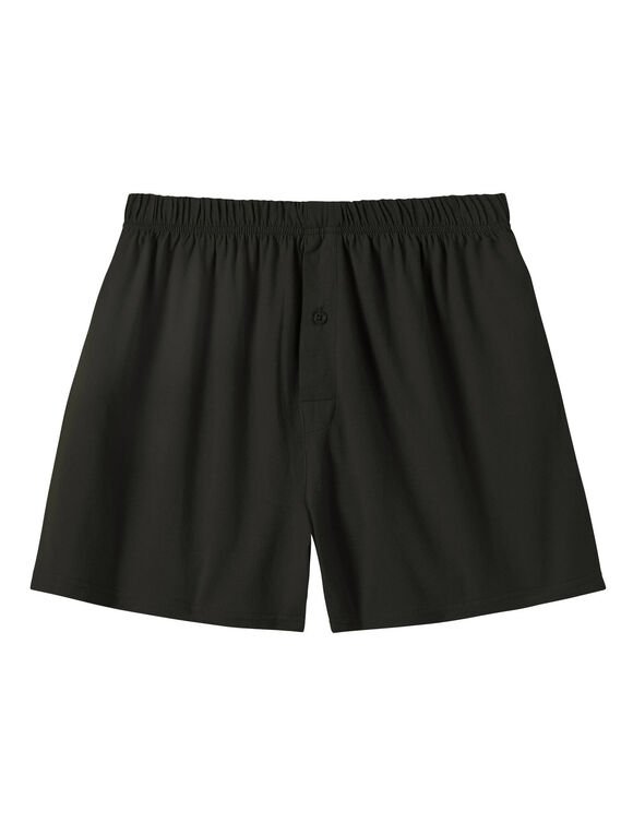 Caleçon flottant ouvert uni - lot de 4 (gris + marine + turquoise)