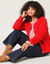 Cardigan met knoopsluiting en zakken, fantasietricot (rood)