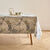 Nappe toile cir&eacute;e imprim&eacute; feuillage (gris)