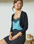 Effen bolero met 3/4-mouwen (zwart)