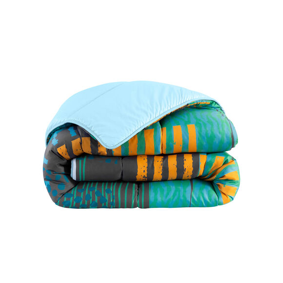 Couette microfibre imprimée Savane  400 g/m² (émeraude)