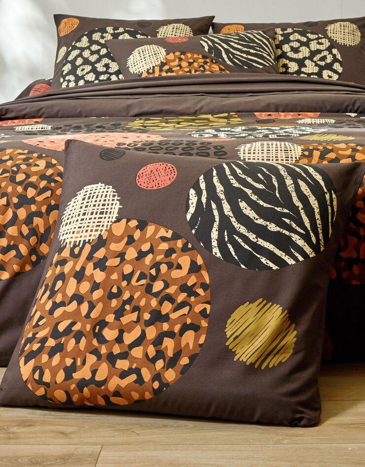 Linge de lit Georges en coton (chocolat)
