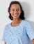 Pyjama met korte mouwen en verenprint (gletsjerblauw)