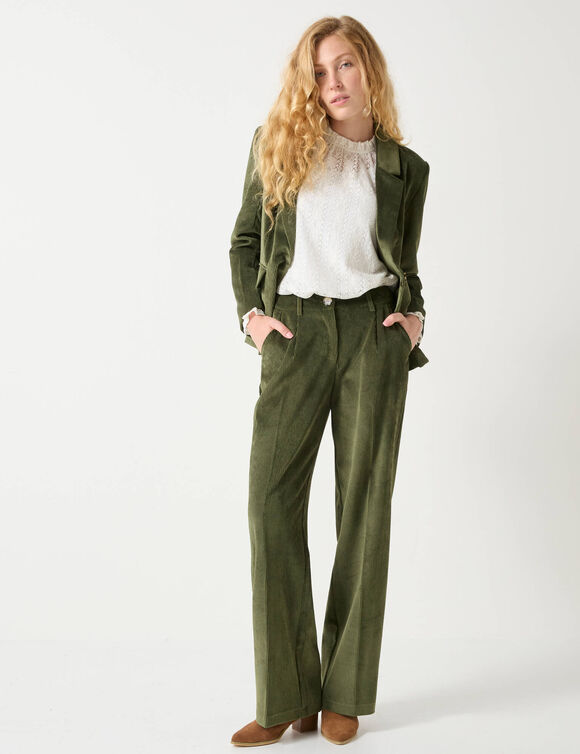 Veste blazer en velours (vert)