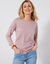 T-shirt met loose volume en 3/4-mouwen (parmaroze)