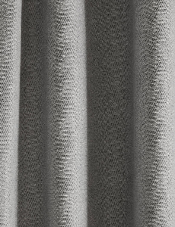 Rideau occultant et isolant finition galon fronceur (gris perle)