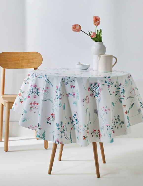 Tafelzeil met bloemenmotief (veelkleurig)