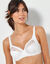 Omhullende beha "Perfect silhouette" in tule en microvezel - met beugels (wit)
