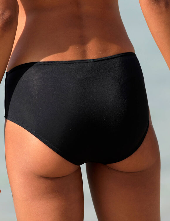 Culotte de bain maxi unie Solaro (noir)