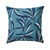 Housse de coussin imprimé feuillage (bleu grisé)