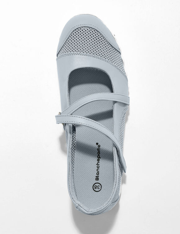 Ballerines de sport scratch&eacute;es ultra-souples (gris argent)