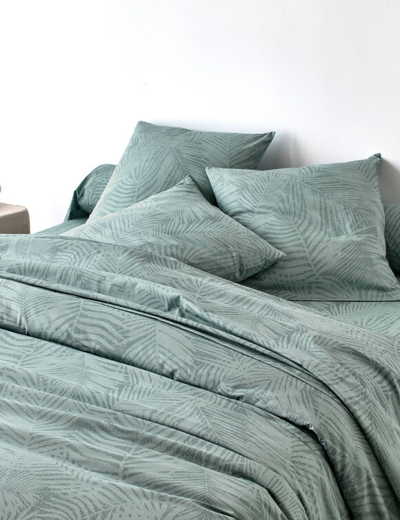Linge de lit imprim&eacute; Marie coton (eucalyptus)